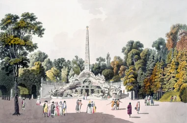 Blick auf den Garten des Schlosses Schönbrunn, Wien, 1790er Jahre
